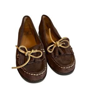 Lucky Brand Penna Moccasin Slip On Flats Suede Leather Womens